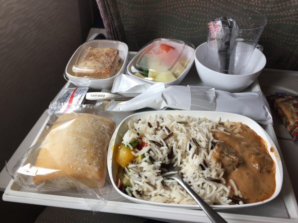 lunch on the emirates plane